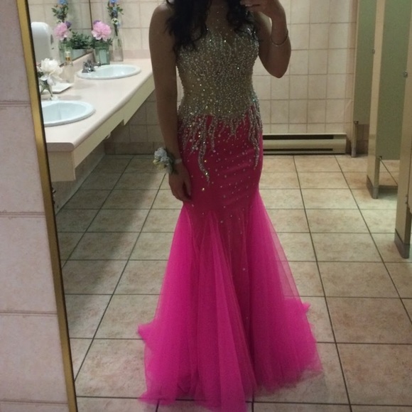 Pink Glittery Prom Dress - Picture 2 of 7